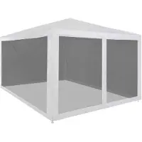vidaXL Tente de réception avec 4 parois latérales en maille 4 x 3 m