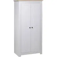 vidaXL Garde-robe Blanc 80x50x171,5 cm Pin massif Assortiment Panama