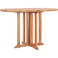 vidaXL Table de jardin Butterfly pliable 120x70x75 cm teck massif