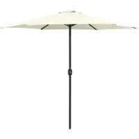 vidaXL Parasol avec mât en aluminium 270x246 cm blanc sable