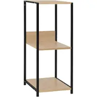 vidaXL Étagère à livres droite petite Noir et chêne 33,5x39,6x79,7 cm
