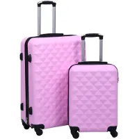 vidaXL Ensemble de trolleys à coque dure 2 pcs. Rose ABS