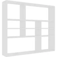 vidaXL Étagère murale Blanc 90x16x78 cm Bois d’ingénierie