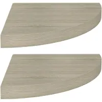 vidaXL Étagères d'angle flottantes 2 pcs chêne 35x35x3,8 cm MDF