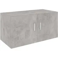 vidaXL Armoire murale Gris béton 80x39x40 cm Bois d'ingénierie