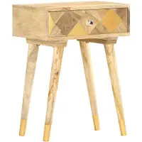 vidaXL Table de chevet 43 x 30 x 58 cm Bois de manguier massif