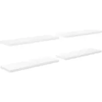 vidaXL Étagère murale flottante 4pcs Blanc brillant 120x23,5x3,8cm MDF