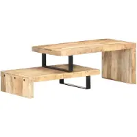 vidaXL Ensemble de 2 tables basses en bois massif de manguier