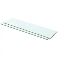 vidaXL Panneaux d'étagère 2 pcs Verre Transparent 60 x 12 cm