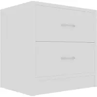 vidaXL Table de chevet Blanc 40x30x40 cm Bois d'ingénierie