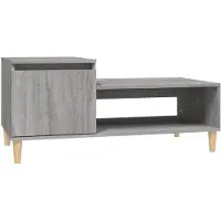 vidaXL Table basse Gris Sonoma 100x50x45 cm Bois composite
