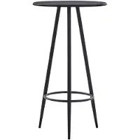 vidaXL Table de bar Noir 60x107,5 cm MDF