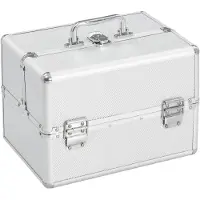 vidaXL Mallette à maquillage 22x30x21 cm Argenté Aluminium