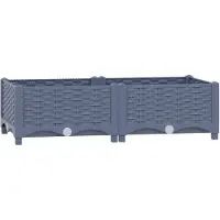 vidaXL Lit surélevé 80x40x23 cm Polypropylène