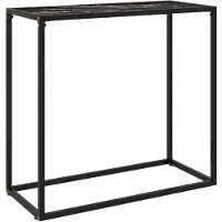 vidaXL Table console Noir 80x35x75 cm Verre trempé