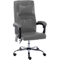 vidaXL Chaise de bureau de massage anthracite similicuir