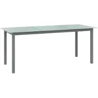 vidaXL Table de jardin en aluminium 190 x 74 x 90 cm Gris clair