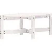 vidaXL Table basse blanche 87x48x35 cm pin massif