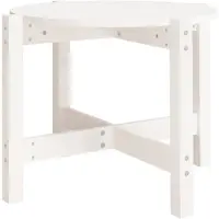 vidaXL Table basse blanche Ø 62,5x45 cm pin massif