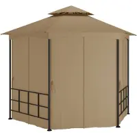vidaXL Pavillon avec parois latérales 3,1x2,7 m Taupe