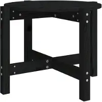 vidaXL Table basse noire Ø 62,5x45 cm pin massif