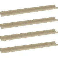 vidaXL Étagères murales 4 pcs chêne sonoma 80x9x3 cm