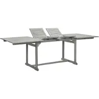 vidaXL Table de jardin (160-240)x100x75 cm en bois massif d'acacia
