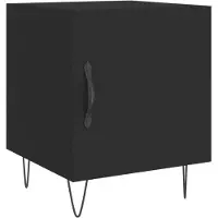 vidaXL Table de chevet noir 40x40x50 cm bois d’ingénierie