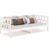 vidaXL Lit de jour blanc pin massif 80x200 cm