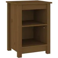 vidaXL Table de chevet Marron miel 40x35x55 cm Bois de pin solide