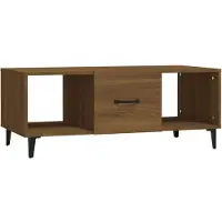 vidaXL Table basse marron imitation chêne 102x50x40 cm Bois composite