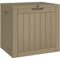 vidaXL Coffre de jardin brun clair 55,5x43x53 cm Polypropylène