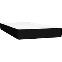 vidaXL Matelas à ressorts ensachés Noir 90x190x20 cm Tissu