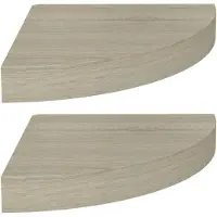 vidaXL Étagères d'angle flottantes 2 pcs chêne 25x25x3,8 cm MDF