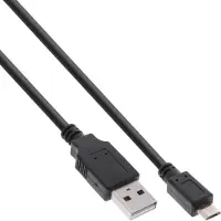 InLine 31705Q Câble Micro-USB 2.0, Câble de charge rapide, USB-A prise sur Micro-B prise, noir, 0,5m