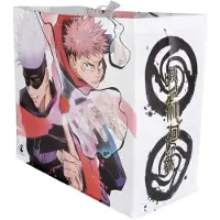 Konix Jujutsu Kaisen Sac de transport 40 x 45 x 20 cm - Matériau recyclé - Design Gojo et Yuji - Blanc