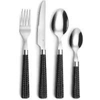 Big Buy Cooking Amefa Paille Cutlery Set 24 Pieces Metal Bicolour (25 cm)