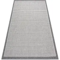 Rugsx Tapis SPRING 20411332 Lignes, cadre à boucles - gris 80x150 cm