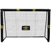 Umbro But de football - But de football 240 x 160 x 85 cm - But de football grand - Jouet d'extérieur pour enfants et adultes - montage rapide - But d'entraînement de football - Métal - Noir/Jaune