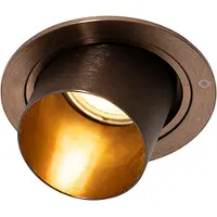 QAZQA Spot encastré moderne bronze foncé rond orientable - Installa