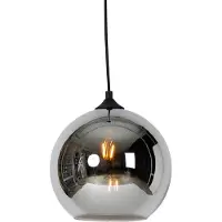 QAZQA Suspension intelligente noire avec verre fumé, y compris Wifi A60 - Wallace
