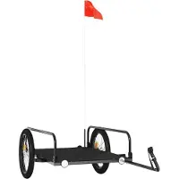 vidaXL Remorque pour vélo Noir 135x70x37 cm Fer