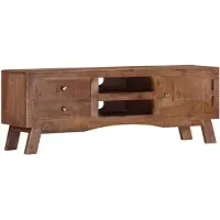 vidaXL Armoire TV 110x30x40 cm Bois de manguier rugueux