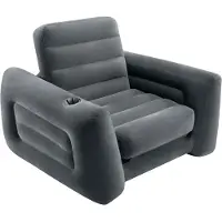 Intex Fauteuil gonflable extensible 117x224x66 cm Gris foncé