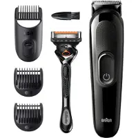 Braun Multigroomer 3 SK3300, tondeuse à barbe 5-en-1 pour hommes, tondeuse à cheveux, pour le visage, les cheveux...