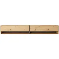 Selsey TV-Lowboard Mirrgo Chêne Wotan avec inserts Graphite, largeur 200 cm