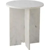 Bloomingville Table D'appoint Jasmia | Blanc | Marbre | 82057280
