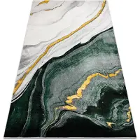 Rugsx Tapis EMERALD exclusif 1017 glamour, élégant marbre bouteille verte / or 160x220 cm