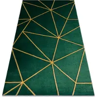 Rugsx Tapis EMERALD exclusif 1013 glamour, élégant géométrique bouteille verte / or 160x220 cm