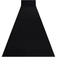 Rugsx TAPIS DE COULOIR ANTIDÉRAPANT RUMBA couleur unique noir 60 cm 60x350 cm
